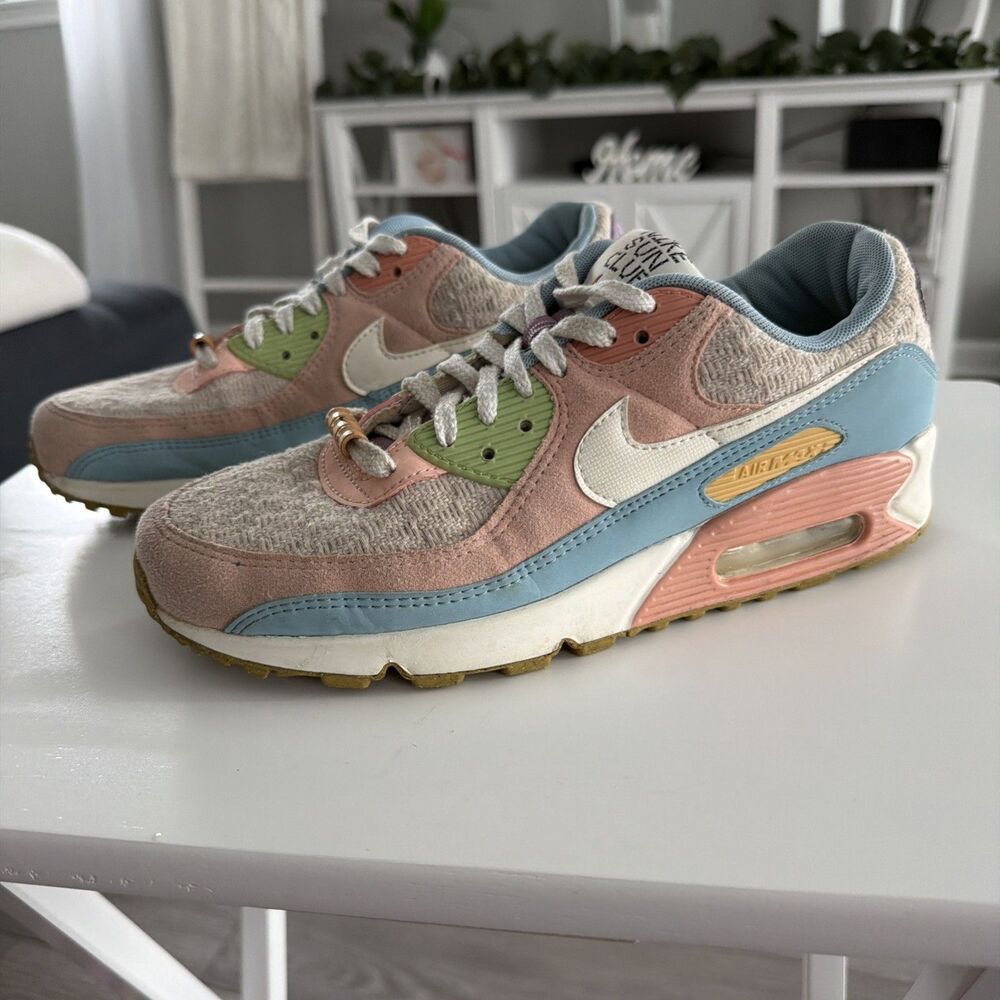 Nike Air Max 90 Sun Club Shoes Womens Size 9.5 Multicolor Sneakers DJ9997-100